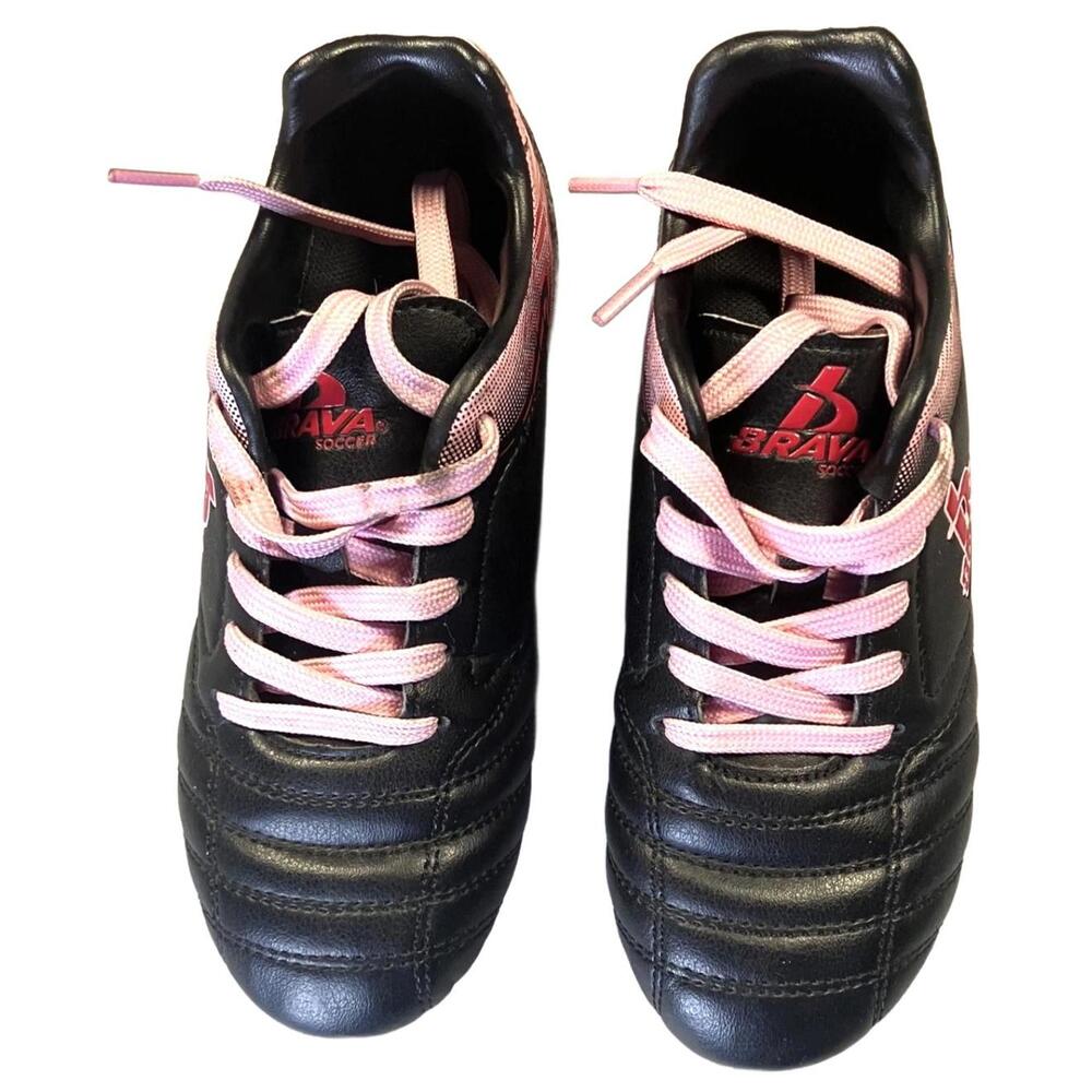 Brava Soccer Girls' Racer III Soccer‎ Cleats Girls sz 2.5 Pre Owned